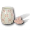 Beautiful Ceramic Coffee Creamer and Sugar Bowls (Pink Bows Sugar Bowl) view 3