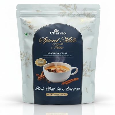 Chaivio Masala Chai Tea Latte, Unsweetened Instant Premix, Traditional, 1.1 lb (Masala)