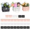 Limbeuuu 36 Pack Flower Bag Bulk, Small Paper Gift Bags with Metal Chain Handles, Rectangle Bouquet Carrier for Wedding, Birthday, 5.9x3.9x4.3 Inch Three Colors view 1