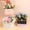 Limbeuuu 36 Pack Flower Bag Bulk, Small Paper Gift Bags with Metal Chain Handles, Rectangle Bouquet Carrier for Wedding, Birthday, 5.9x3.9x4.3 Inch Three Colors view 3