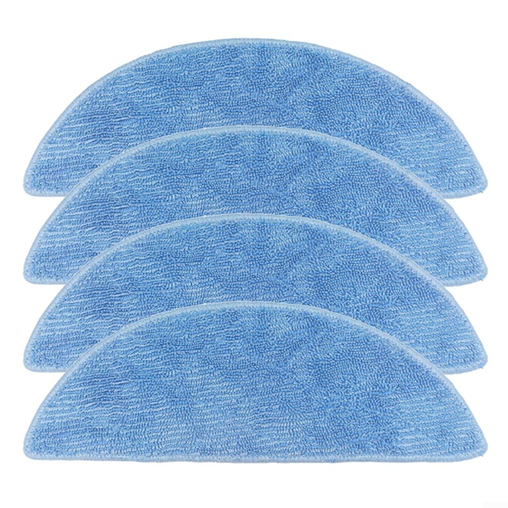 RichVibe 4-Pack Microfiber Mop Cloths For BPMIO B12 Robot Vacuum, Washable Replacement Pads for Efficient Floor Cleaning, Blue
