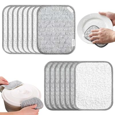 Double-Sided Wire Dishwashing Rags, Non Scratch Wire Cleaning Cloths(15Pcs)