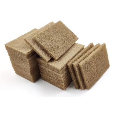 12PCS Plant-Based Scouring Pads for Dishes Coconut Husk Non Scratch Scrub Pads Natural Kitchen Scrubbing Pads for Pots & Pans Eco Friendly Non Abrasive Dish Scrubber Pads