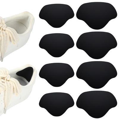 6 Pairs Self-Adhesive Shoe Heel & Toe Repair Patches, Sneaker Inner Heel Anti-Friction Pads, Shoe Hole Repair Kits for Men and Women (Black)