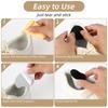 6 Pairs Self-Adhesive Shoe Heel & Toe Repair Patches, Sneaker Inner Heel Anti-Friction Pads, Shoe Hole Repair Kits for Men and Women (Black) view 4