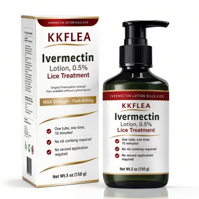 KKFLEA Ivermectin Lotion 0.5% Lice Treatment, Fast-Acting, Head Lice & Eggs Treatment, No Nit Combing Required, for Children & Adults, 5 oz.