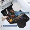 Diatomaceous Earth Bath Mats 16x24 0.15" Thin Non Slip Absorbent Saxophone and Piano Bathroom Rug Quick Dry Floor Mat for Entryway Laundry Room Decor Welcome Front Door Mat Outside Entrance view 3