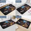 Diatomaceous Earth Bath Mats 16x24 0.15" Thin Non Slip Absorbent Saxophone and Piano Bathroom Rug Quick Dry Floor Mat for Entryway Laundry Room Decor Welcome Front Door Mat Outside Entrance view 4