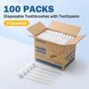 Homvle 100 Packs Prepasted Disposable Toothbrush Bulk, Individually Wrapped view 2
