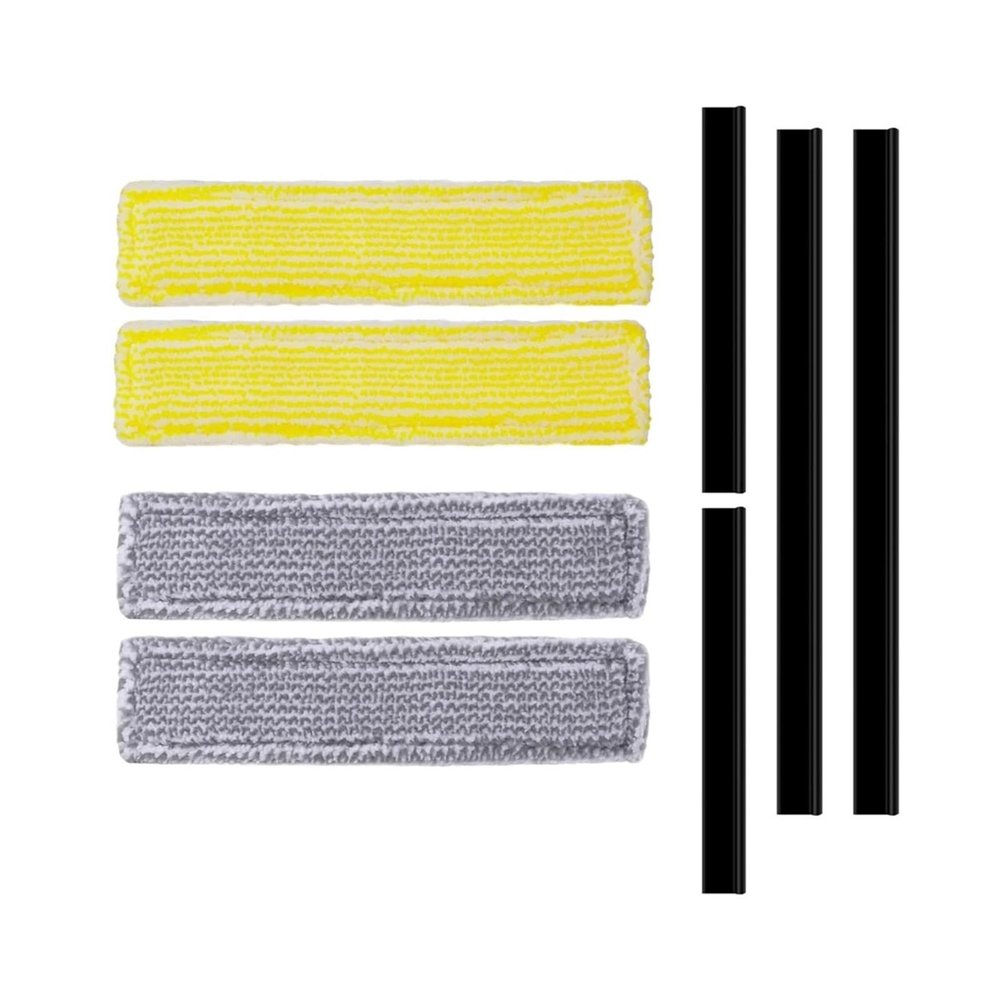 Compatible For Karcher, WV2 WV5 Window Vacuum Cleaner Washable Mop Cloth Rubber Strip Wipe,vacuum Mop Pads(8pcs)