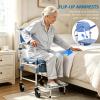 4-in-1 Bedside Commode with Wheels,Shower Wheelchair for Elderly & Disabled view 2