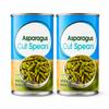 Cut Green Asparagus Spears, Canned Vegetables in Light Brine, Tender & Fresh Taste, 14.5 oz (pack of 2) view 1