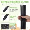 Tessco for you 100 Pcs 9.84 Inch Jumbo Smoothie Straws Bulk 10 mm Large Plastic Disposable Bubble Tea Straws Wide-Mouthed Individually Wrapped for Tall Homemade Milkshakes Drinking (Black) view 3