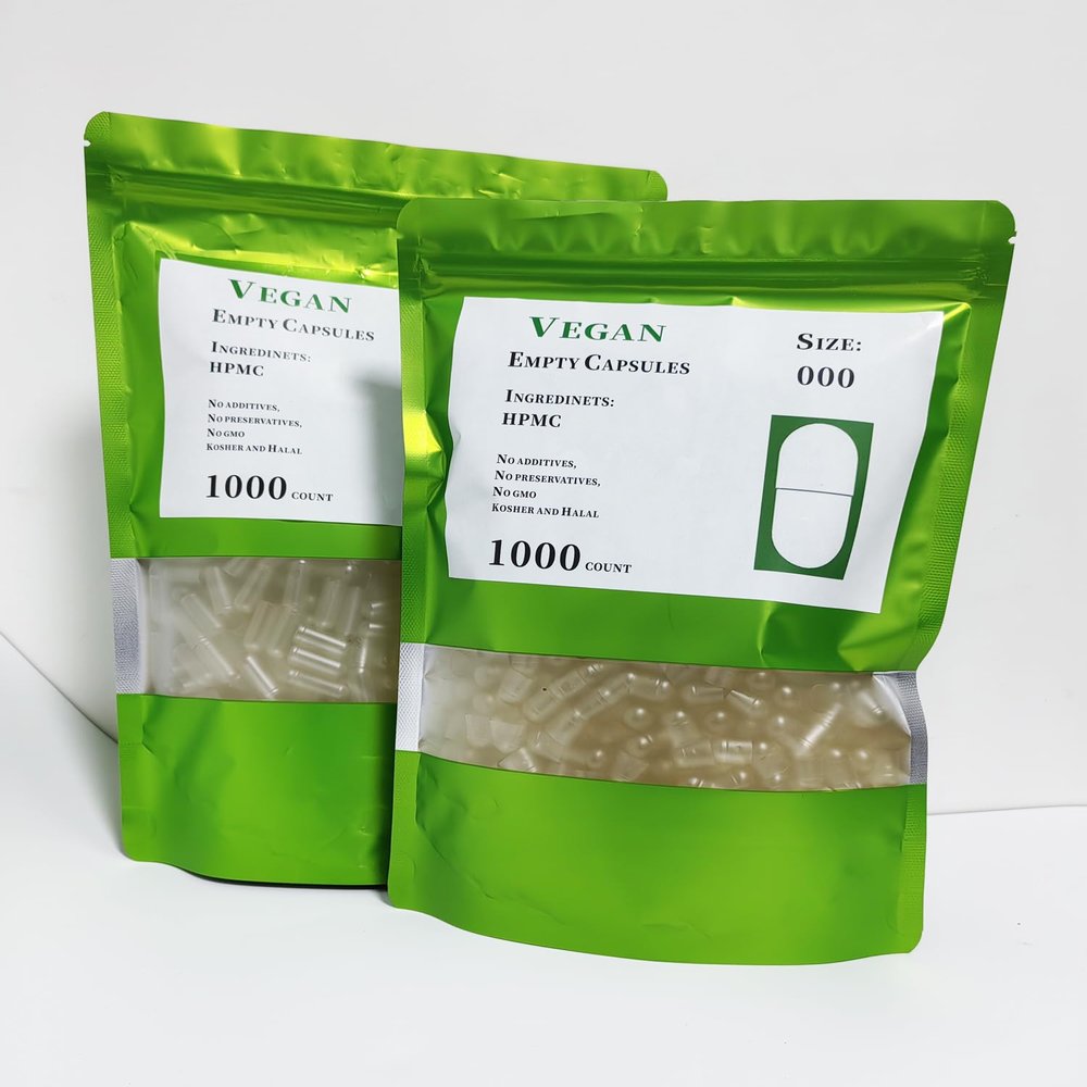 000 Empty Capsules-1000 Count Separated Clear Capsules Empty Size 000 for DIY Vegetable Capsules Filling