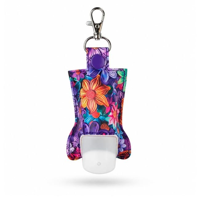 Bright Flowers Inhaler Holder Key Fob