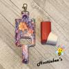 Bright Flowers Inhaler Holder Key Fob view 2
