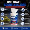 GOOP Pro Towels Heavy-Duty Multi-Surface Cleaning Wipes Removes Engine Grease, Grime & Paint Safe for Tools, Machinery & Painted Surfaces 90 Extra Large 10" x 12" Towels (Pack of 6) view 2