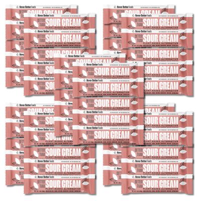 Never Better Foods PlantBased Sour Cream Pouches DairyFree, Vegan, AllergenFree 50 1oz Travel & Snack Packs Great for Lunchboxes, Catering, Meal Prep