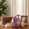 Teardrop Cremation Urn with Heart Accent - Artistic Solid Metal Urns for Human Ashes, Elegant Funeral Memorial Box for Adult Male & Female, Includes Velvet Bag view 4