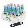 Coconut Milk Drink Kuii Original Coconut Flavor With Nata de Coco Bits - Includes a Bottle Cap Opener Fun & Fruity Tropical Hydration, 12-Pack Glass Bottles, 9.8 Fl Oz view 1