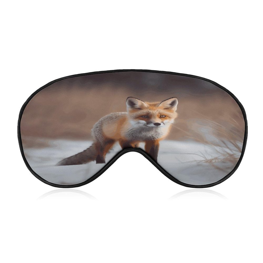 Cute Fox Sleep Mask for Women Men Soft Breathable Sleep Eye Mask Soft Eye Cover Light Blocking Sleeping Masks Adjustable Blindfold for Travel Home Office Naps & Gifts