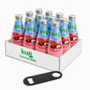 Coconut Milk Drink Kuii Strawberry Flavor With Nata de Coco Bits - Includes a Bottle Cap Opener Fun & Fruity Tropical Hydration, 12-Pack Glass Bottles, 9.8 Fl Oz view 1