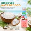 Coconut Milk Drink Kuii Strawberry Flavor With Nata de Coco Bits - Includes a Bottle Cap Opener Fun & Fruity Tropical Hydration, 12-Pack Glass Bottles, 9.8 Fl Oz view 2