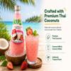 Coconut Milk Drink Kuii Strawberry Flavor With Nata de Coco Bits - Includes a Bottle Cap Opener Fun & Fruity Tropical Hydration, 12-Pack Glass Bottles, 9.8 Fl Oz view 3