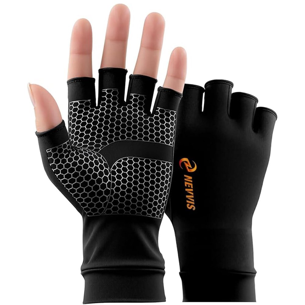 NEVVIS Compression Gloves Women Men, Arthritis Gloves for Women for Pain, Carpal Tunnel, Swelling Edema, Tendonitis, 1 Pair (Medium)