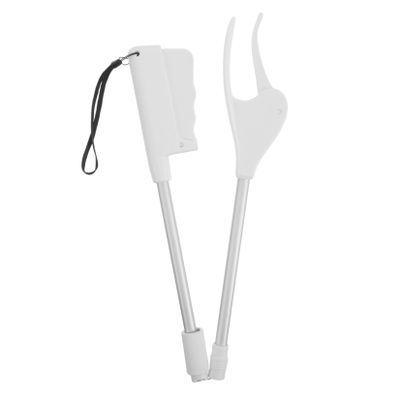 VICASKY Long Reach Grabber Tool for Elderly and Pregnant Women, 28-inch White Trash Picker Stick with Ergonomic Handle, No-Bend Reacher Aid for Elderly Assistance and Daily Item Pickup