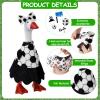 YGEINIT 2026 World Cup Soccer Desk Goose Outfits, 7 Inch Desk Goose Outfits Felt Costume with Soccer, World Cup Decoration for Desktop Goose Statues, Gifts for Soccer Lovers (Dress+ Pennant) view 3