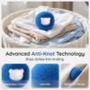 Pet Hair Remover for Laundry, Reusable Laundry Hair Catcher for Washing Machine, Dog Cat Fur Remover for Clothes Bedding Blankets Washer Dryer Accessories (Blue & Orange, 4 PCS (Pack of 1)) view 3