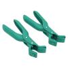 Drfeify Anti Scald Bowl Clip, Hot Plate Gripper for Holding Hot Bowls, Kitchen Tool with One Handed Operation for Home Cooking (Green) view 1