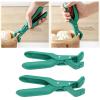 Drfeify Anti Scald Bowl Clip, Hot Plate Gripper for Holding Hot Bowls, Kitchen Tool with One Handed Operation for Home Cooking (Green) view 2