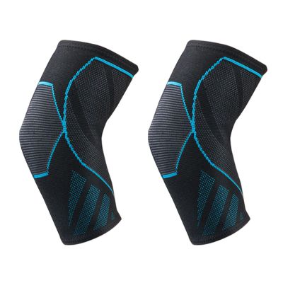CUNKETECH 1 PC Compression Elbow Support Pads Elastic Brace for Men Women Basketball Volleyball Fitness Protector Arm Sleeves(2 Pieces Blue,M)