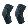CUNKETECH 1 PC Compression Elbow Support Pads Elastic Brace for Men Women Basketball Volleyball Fitness Protector Arm Sleeves(2 Pieces Blue,M) view 1
