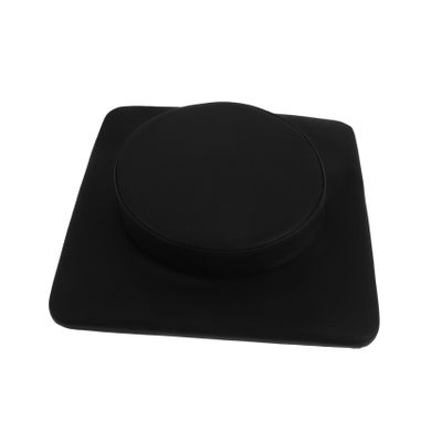 VILLCASE Commode Chair Seat Cushion Round Plug Insert, Thick Padded Non-Slip Transfer Support, Breathable Black Replacement Seat Pad for Elderly and Disabled Bathroom Use