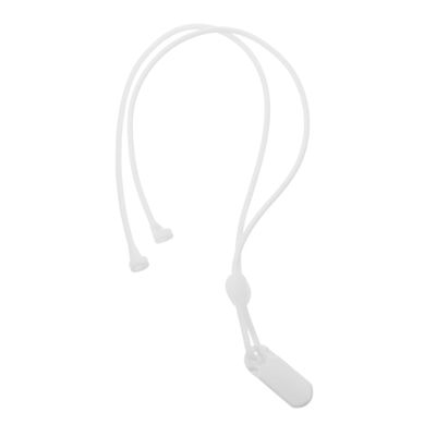 LRXIYODE Hearing Aid Lanyard Strap Silicone Anti-loss Holder Cord with Clip White Double-ear Protector Rope for Seniors Daily Use