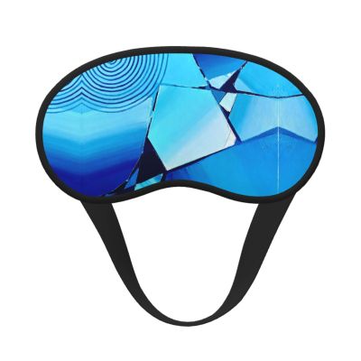 Blues Spiral Shadow Print Blackout Sleep Mask, Light Blocking Eye Mask for Sleeping Travel, Camping, Shift Work