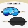 Blues Spiral Shadow Print Blackout Sleep Mask, Light Blocking Eye Mask for Sleeping Travel, Camping, Shift Work view 2