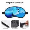 Blues Spiral Shadow Print Blackout Sleep Mask, Light Blocking Eye Mask for Sleeping Travel, Camping, Shift Work view 3