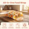 Peach Blossom Beeswax Food Wraps, 39x13 Inch Reusable Cotton Wrap with Food-Grade Wax, Waterproof Leak-Proof Natural Storage for Fruits, Vegetables, Picnic Plastic Free, Eco Friendly view 3