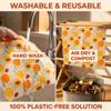 Peach Blossom Beeswax Food Wraps, 39x13 Inch Reusable Cotton Wrap with Food-Grade Wax, Waterproof Leak-Proof Natural Storage for Fruits, Vegetables, Picnic Plastic Free, Eco Friendly view 4