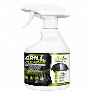 Fast-Acting Heavy-Duty Grill Degreaser Spray, BBQ Grill Cleaner for Burnt Food & Grease Send brushes, send sponges (1pcs 500ml)