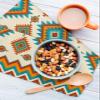 Habtucy Boho Dish Towels Set, Waffle Weave Kitchen Towels 2 Pieces, Vintage Ethnic Teal Orange Beige Geometric Microfiber Hair Face Bath Tea Towel Absorbent Quick Drying Cleaning Dish Cloths, 12"x12" view 3