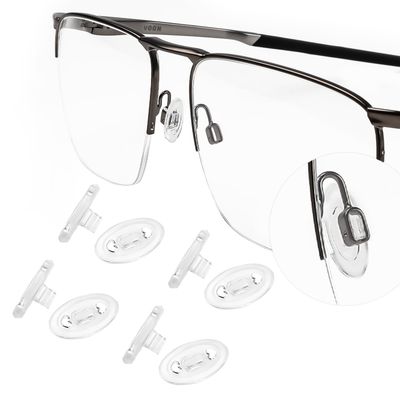 Silicone Nose Pads Replacement Nose Pieces for Oakley Rhinochaser OX3111 Eyeglasses - 4 Pairs Clear Nose Cushion