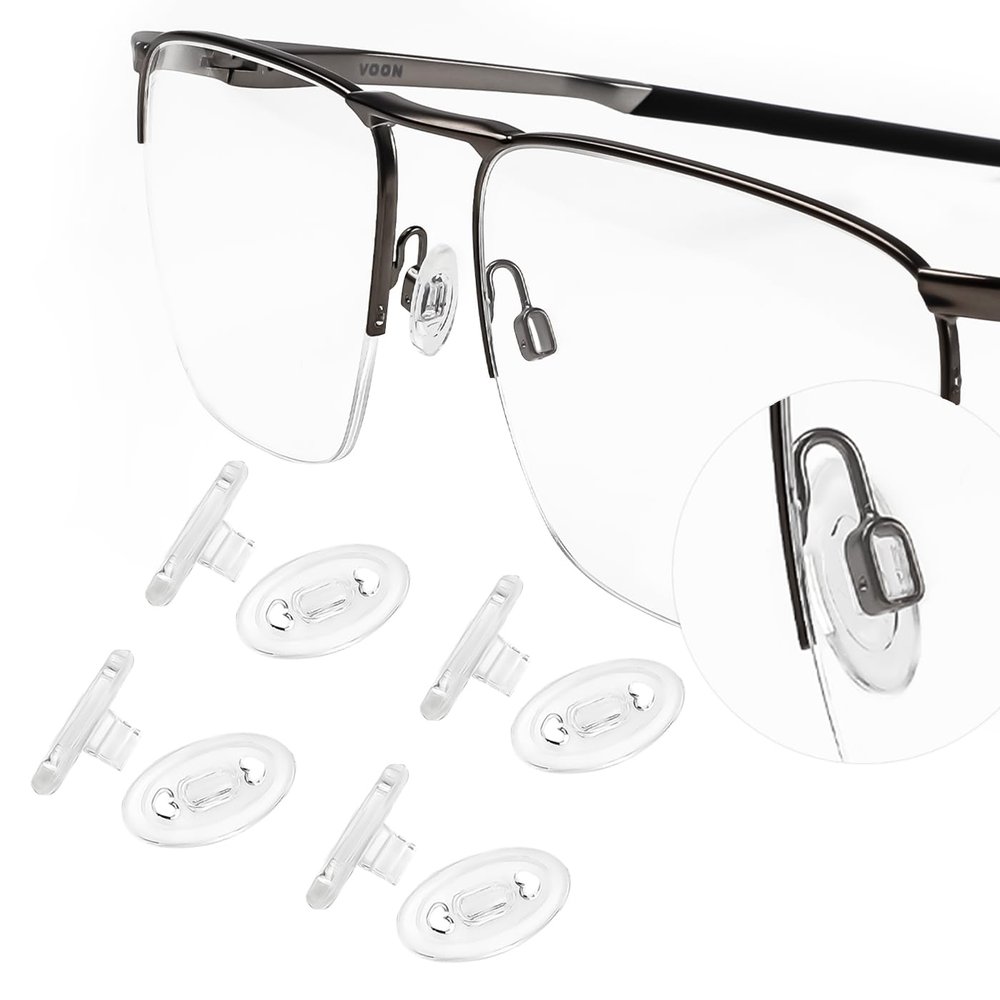 Silicone Nose Pads Replacement Nose Pieces for Oakley Rhinochaser OX3111 Eyeglasses - 4 Pairs Clear Nose Cushion