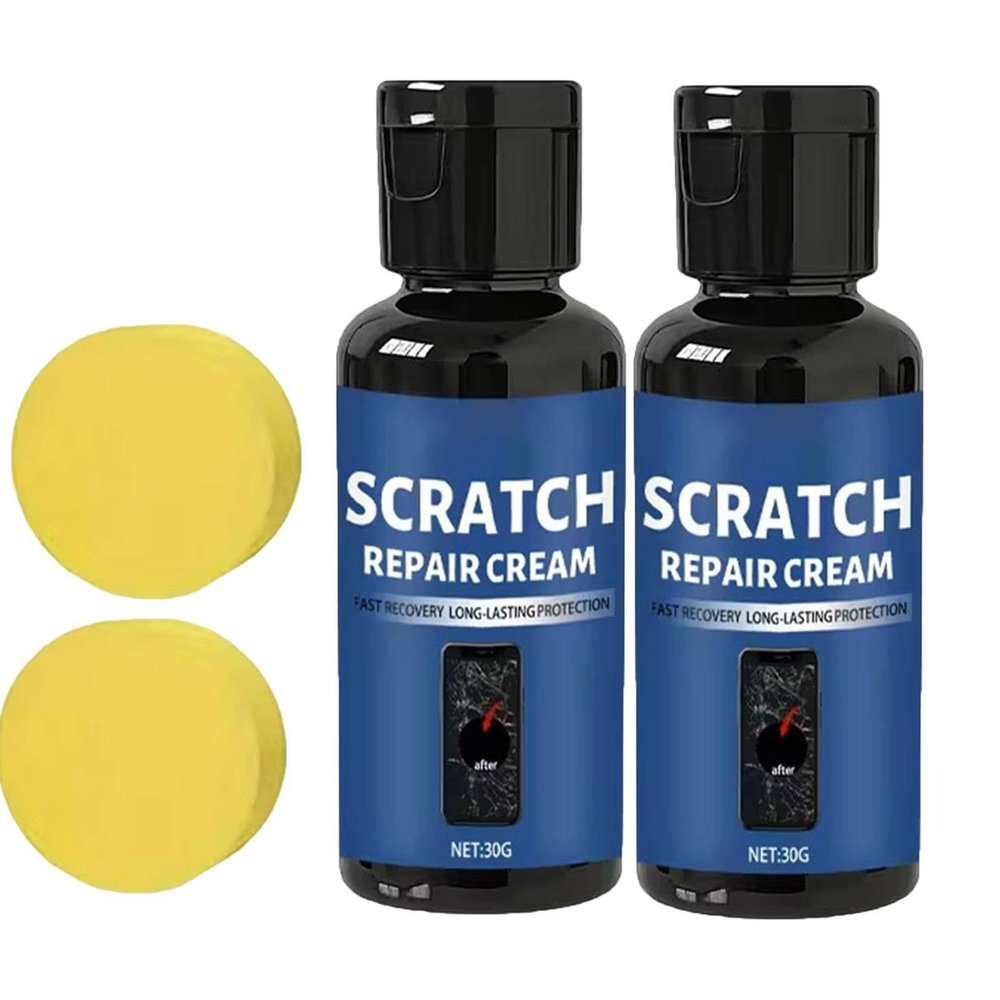 Rasivvstd 2PCS Screen Scratch Remover, Polishings Coating Cleaner Wax,Cleaning Tool for Camera Lens With Protective Shine, Scratchs Cleaner Kit for Cell Phones,Watches,Sunglasses, Eyeglass