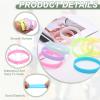 YELARXI Rubber Bracelets, Glow in the Dark Silicone Bracelets Wristbands for Adults Glow Wrist Band 12 Pcs & Orange/Pink/White/Rose Red/Purple/Bean Green-Fitting for Glow Party and Sport view 3