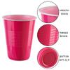 QIHUANKJ Disposable Plastic Cups, Fuchsia Cups, 16 Ounce Party Cups, Strong and Sturdy Disposable Cups for Party, Wedding, Christmas, Halloween Party Cup, 100 Pack (Fuchsia, 16OZ) view 4
